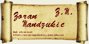 Zoran Mandžukić vizit kartica